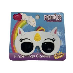 New Girls Fingerlings White Unicorn Lil' Characters Sunglasses Sun-Staches